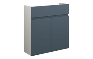 Clarence 600mm Slim Basin Unit - Matt Arley Blue (Grey Cab)